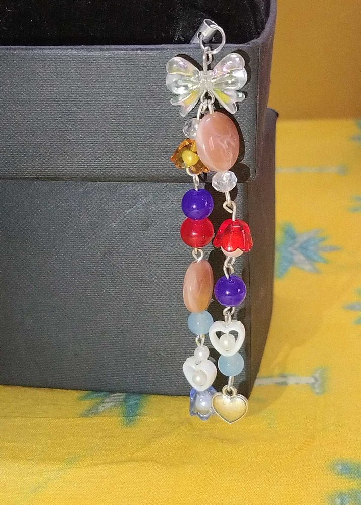 Beaded Bow Phone Charm