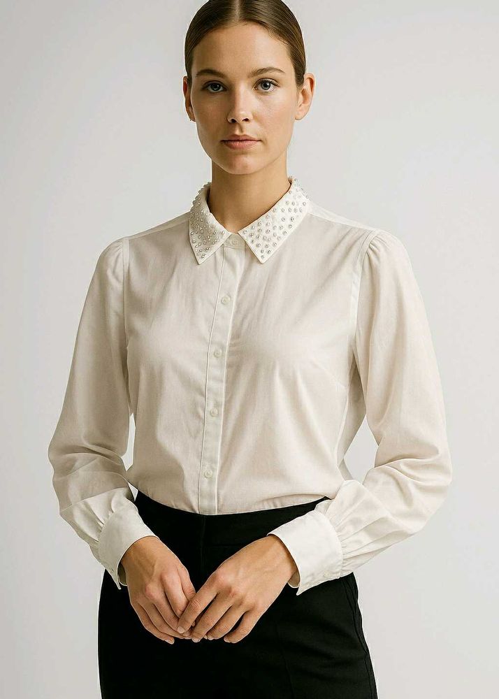 ZARA DIAMOND COLLAR SHIRT/TOP