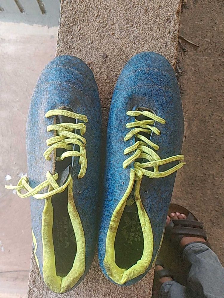 Blue Nivia Football Cleats