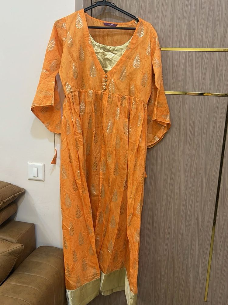 Light Orange/peach A-line Kurta