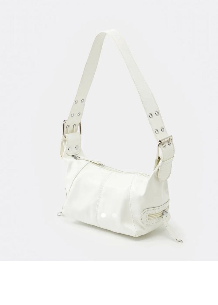 SAVANA WHITE SOLID HOBO BAG