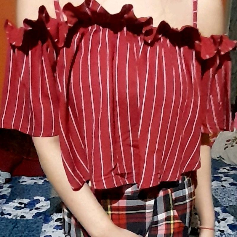 women 2 way wear crop top