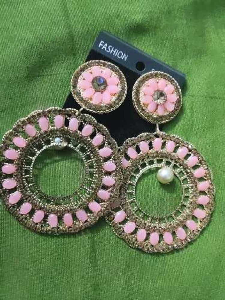 Pink Fashion Earrings