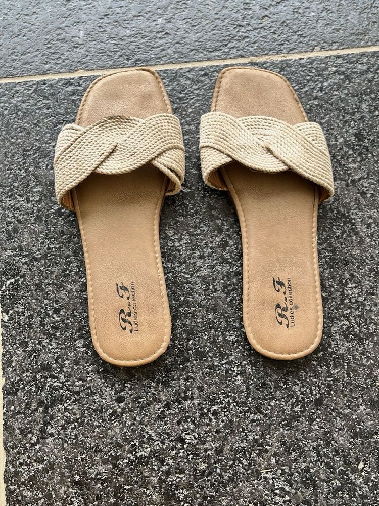 Stylish Beige Slides