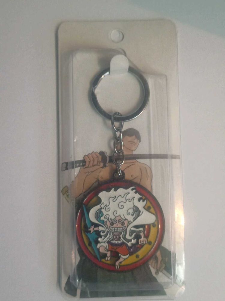 Luffy Gear 5 rotating Metal Keychain