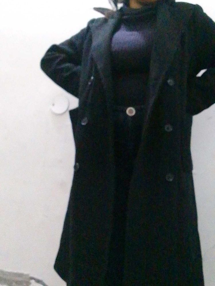 Elegant Black Trench Coat