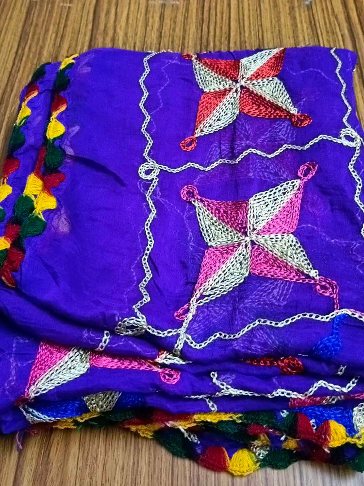 Chiffon Dupatta Fulkari