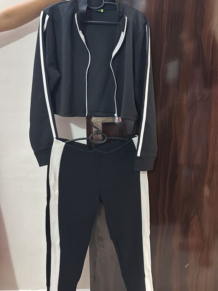 Black &amp; White Tracksuit Set