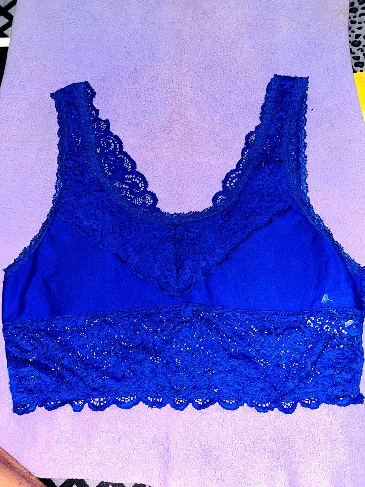 Royal Blue Lace Bralette