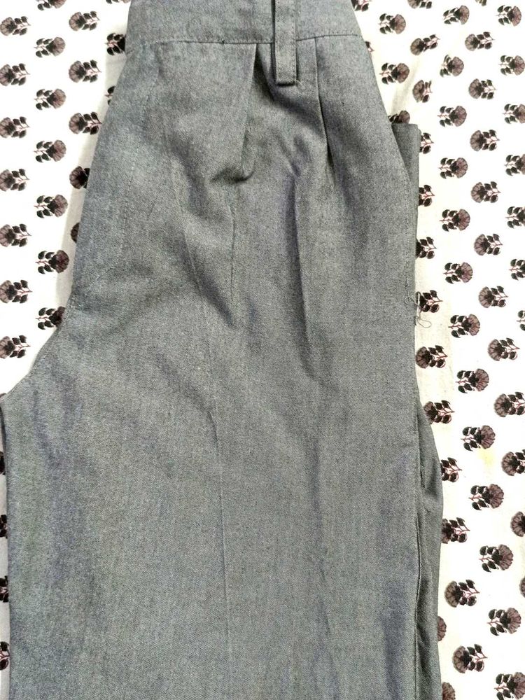 Gray Straight Pants