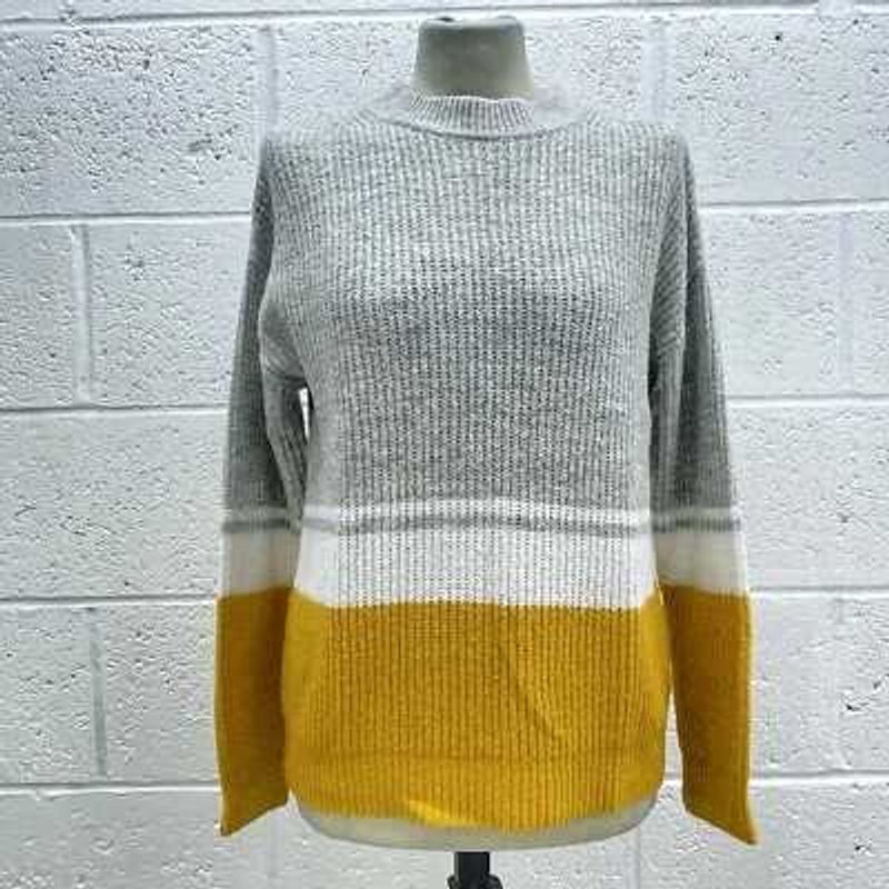 Color Block Knit Pullover Sweater
