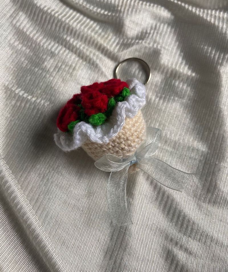 Flower bouquet Crochet Keychain💐🍓