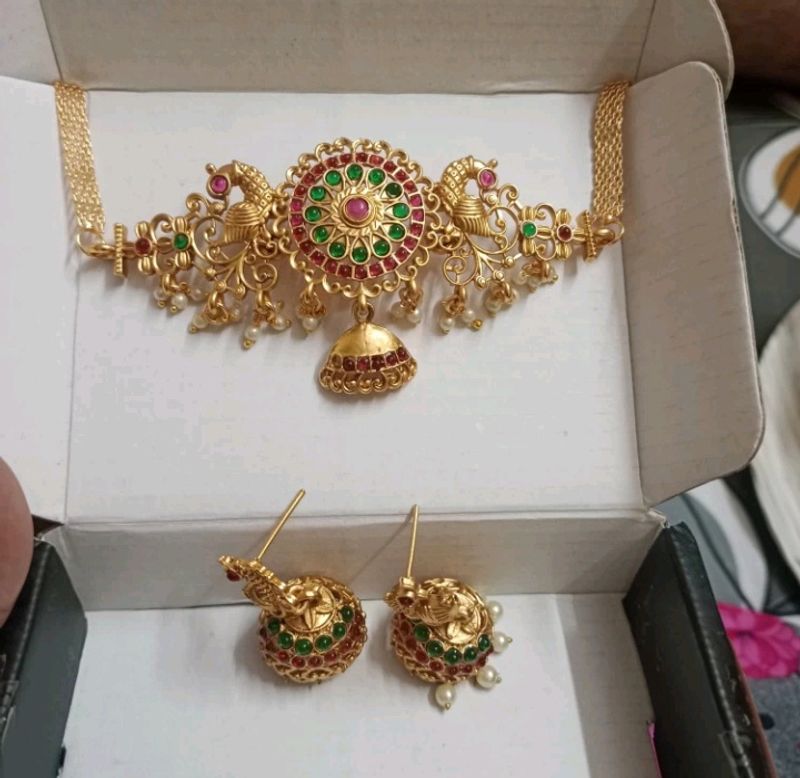 New Brass &amp; Copper Gold-plated Necklace set