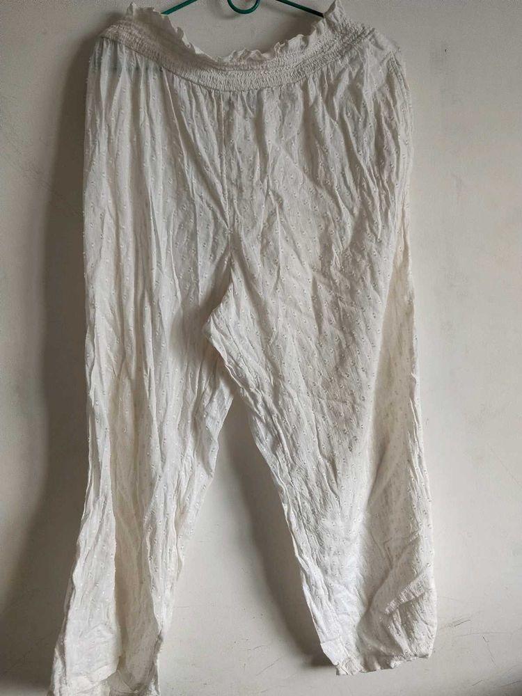 White Casual Pants