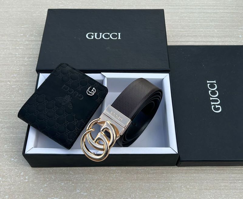 Gucci Wallet &amp; Belt Gift Set