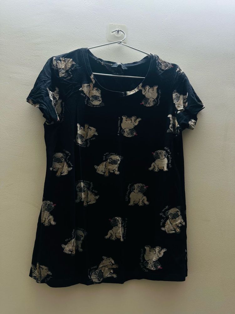 Pug Print T-Shirt