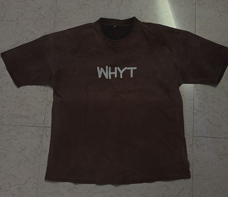 WHYT Oversized Brown Graphic Tee