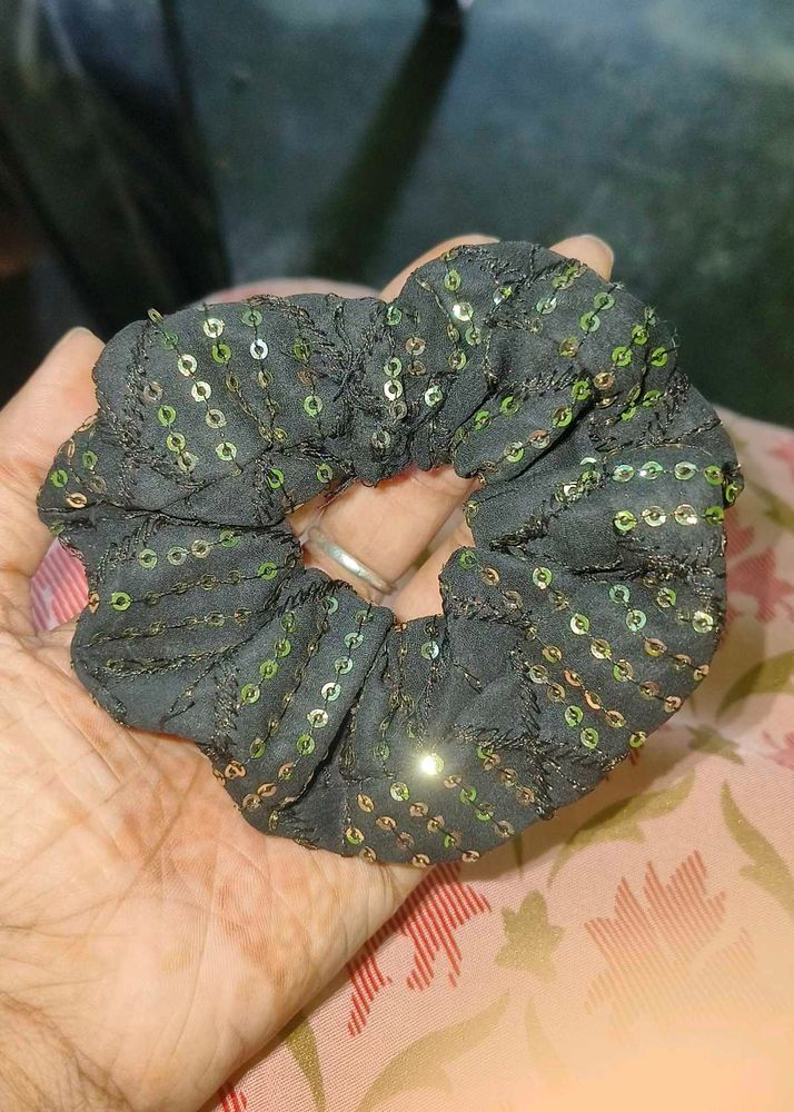 cute black scrunchies