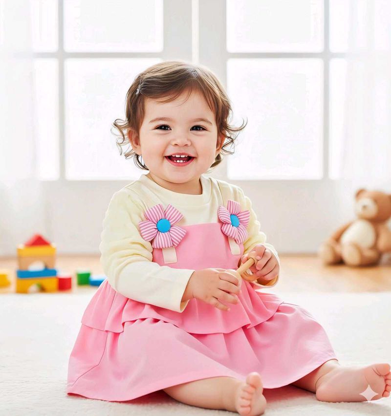 Baby Girl Pink Princess Frocks
