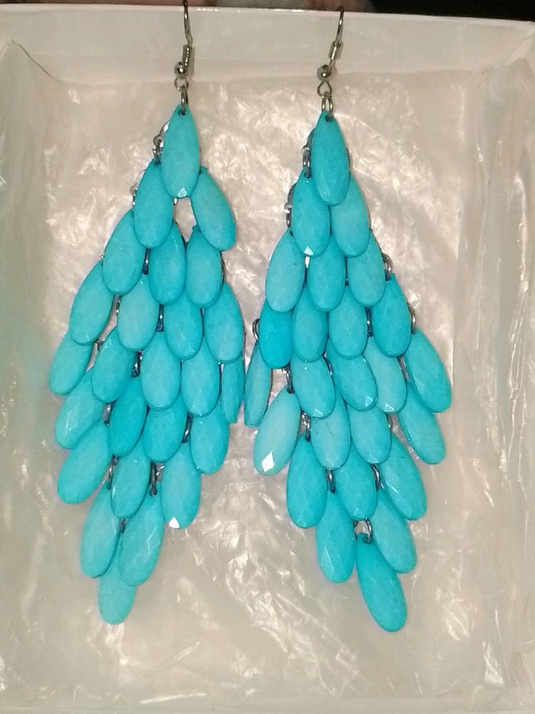 Blue Heavy Earrings