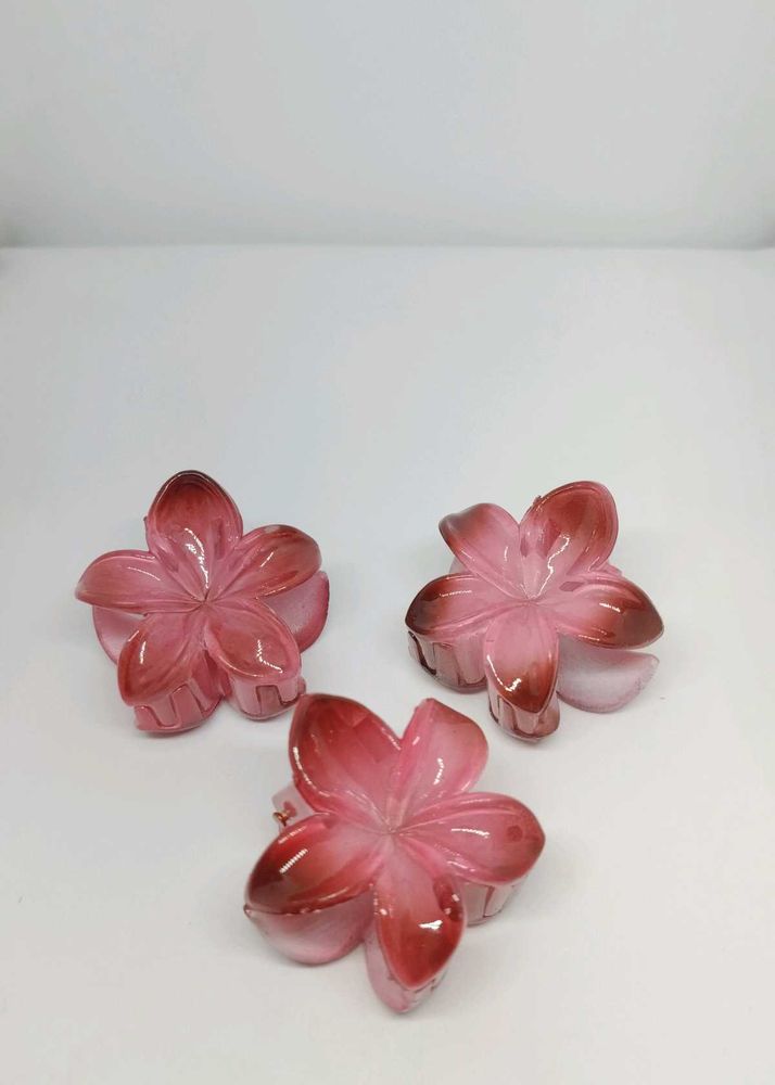 Red Flower Hair Clips- Qt-1