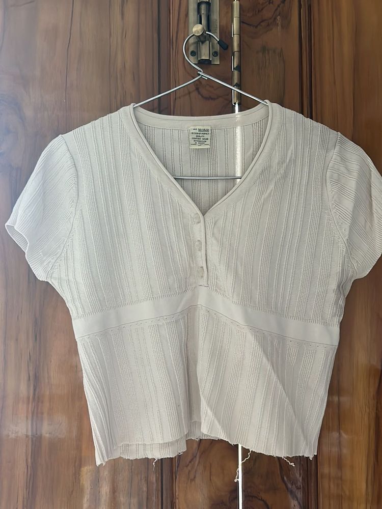 Crop White Tshirt