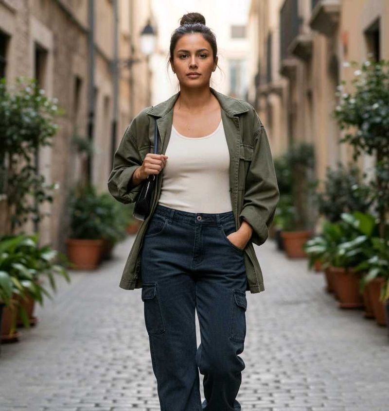 Stylish Women&#39;s Cargo Jeans