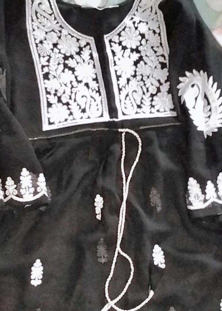 Black Embroidered Kurti