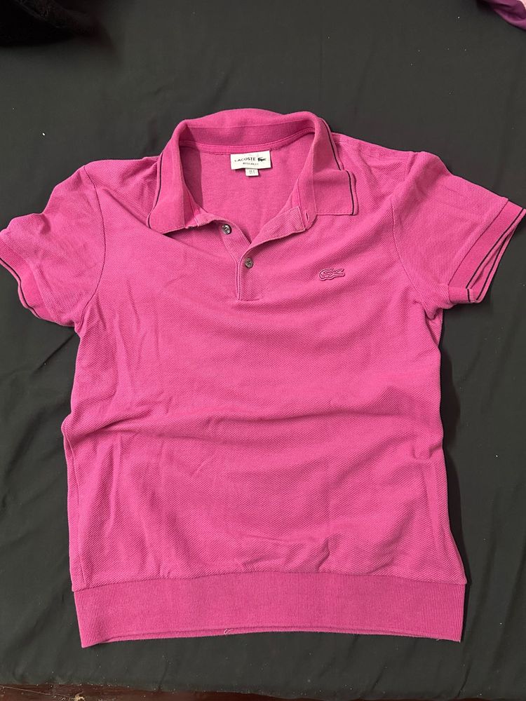Lacoste Pink Polo Shirt