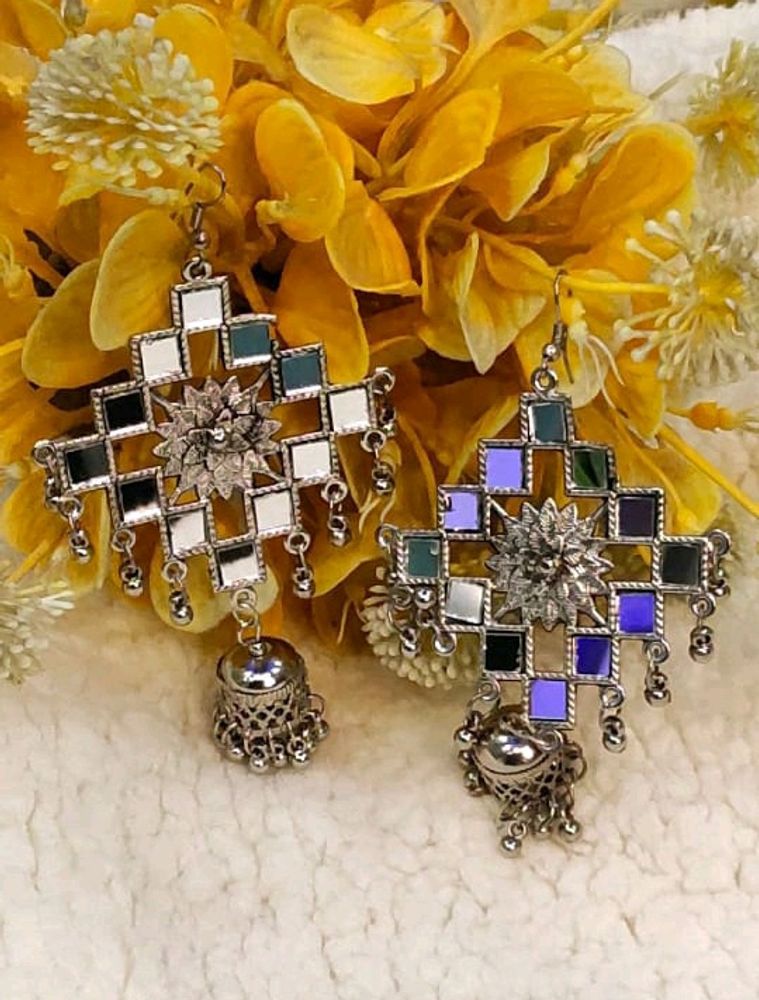 Women Mirror Earrings 😍