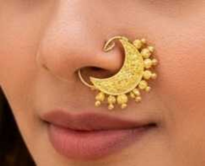 Gold plated Nath Nose pin