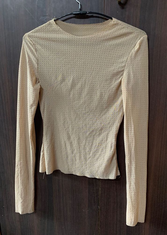 Rhinestone Long Sleeve Top