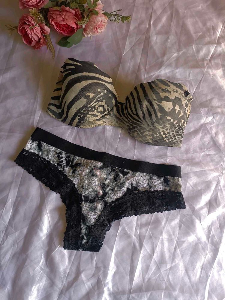 Lasenza bra pink panty set