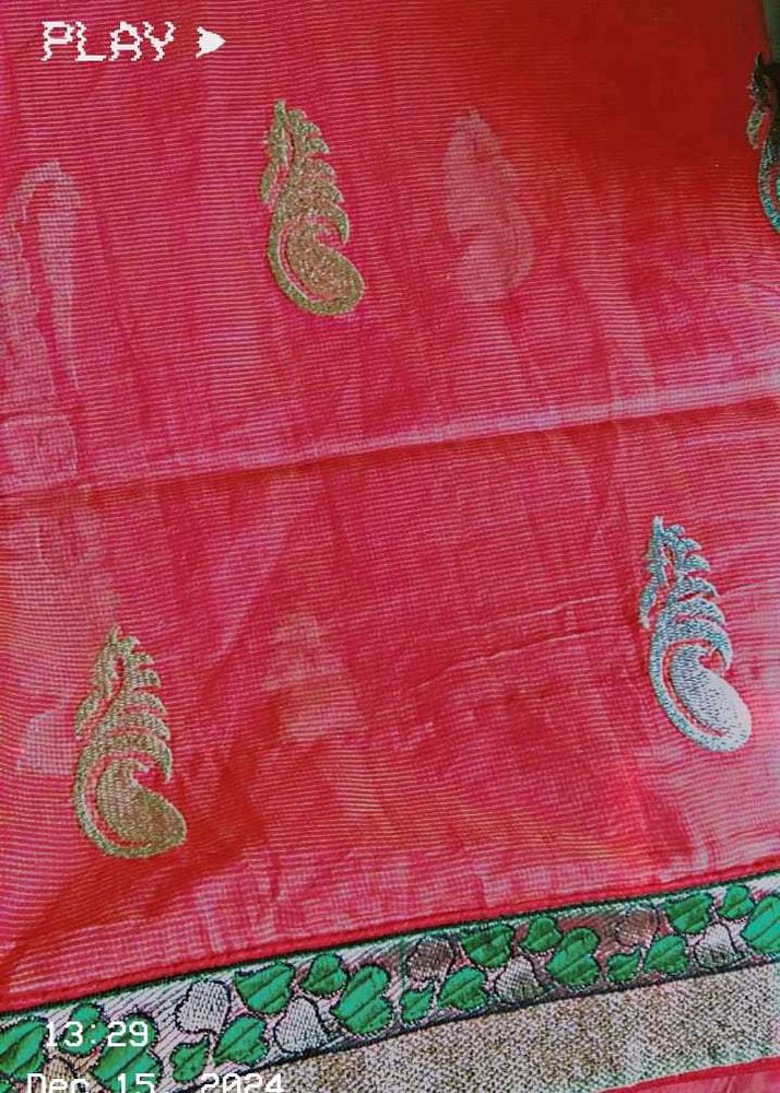Peach Colour Saree For Women