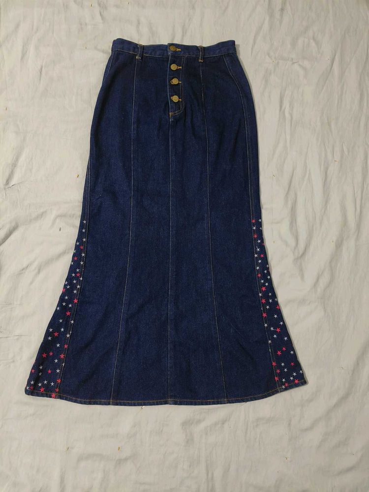 Dark Blue, Denim Skirt