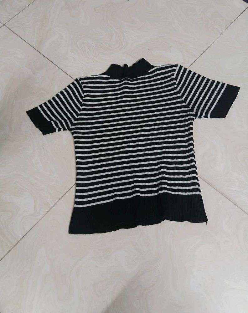 Striped Knit Top