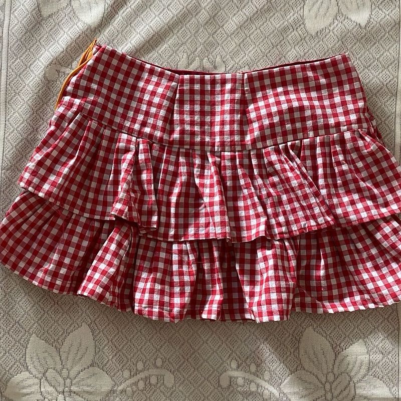 Red Gingham Skirt