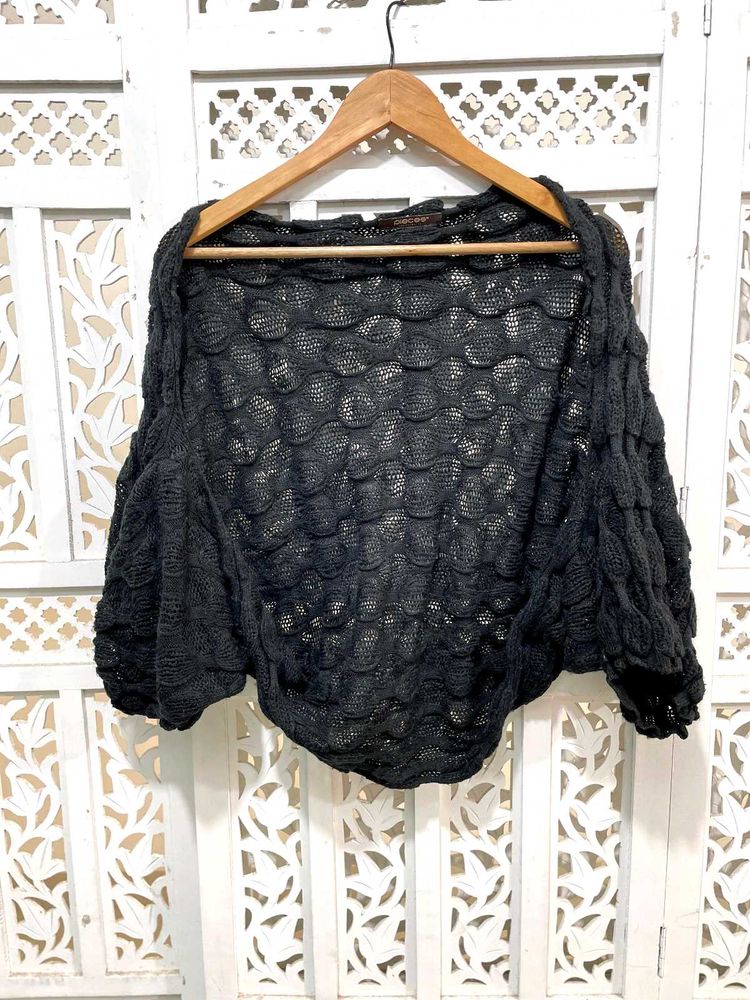Crochet Black Shrug B