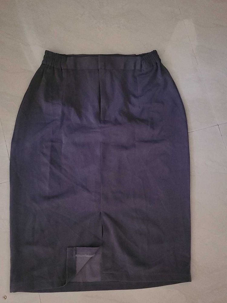 Vintage Grey Pencil Skirt