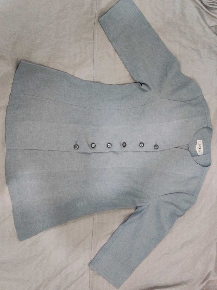 Light Blue Button-Down Jacket