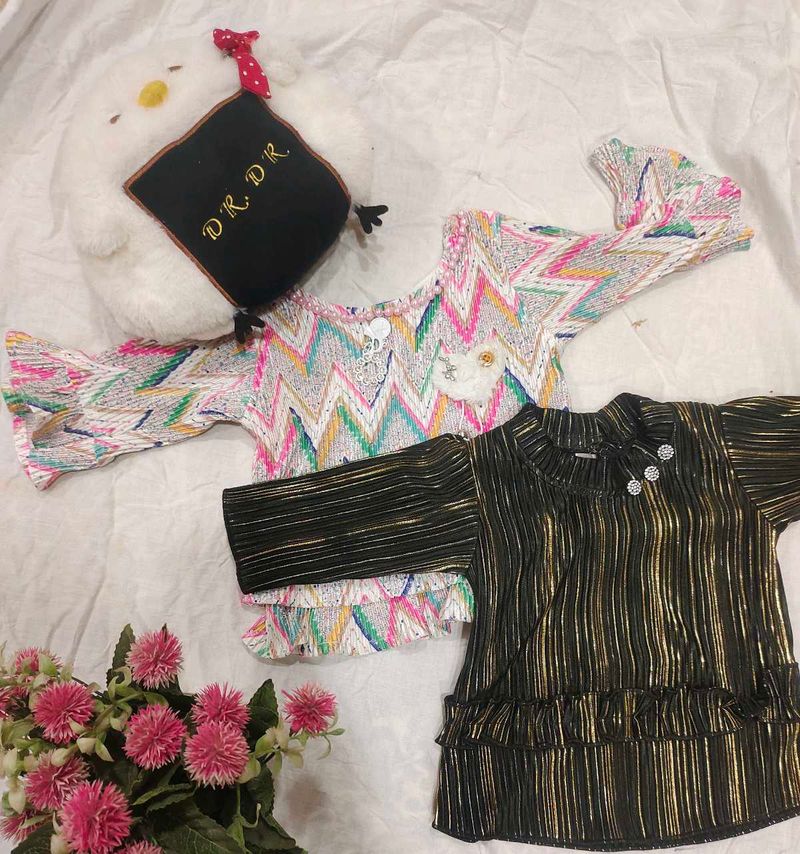 Cute Girls&#39; Tops Set