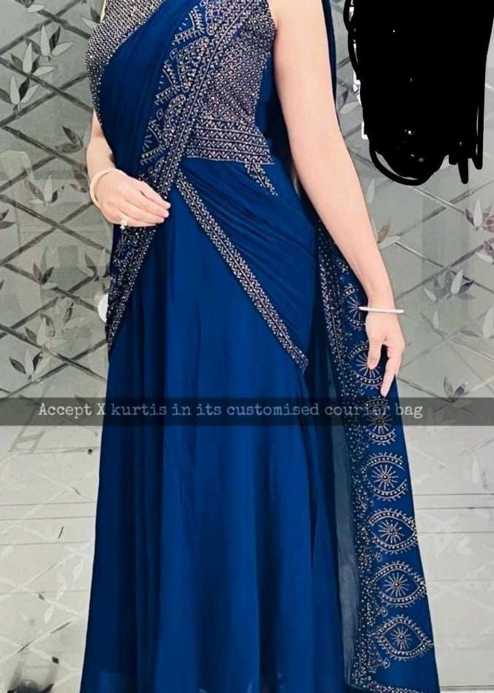 Elegant Blue Ethnic Gown