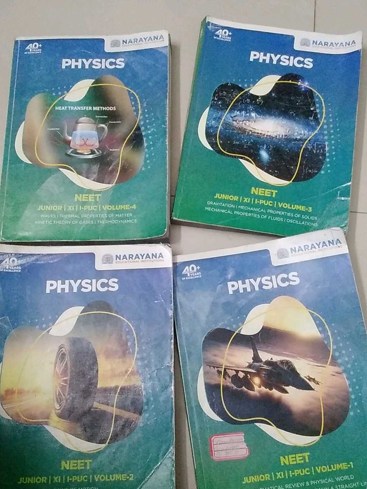 Narayana Physics NEET Books - Vol1-4  &amp;Workbook