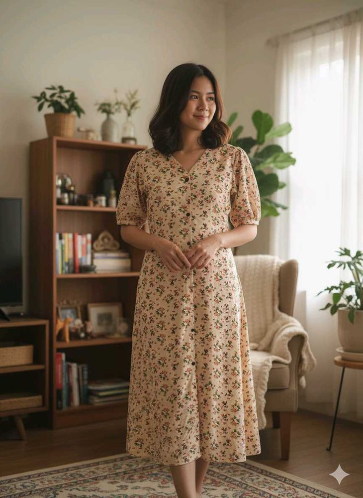 Floral Button-Down Dress