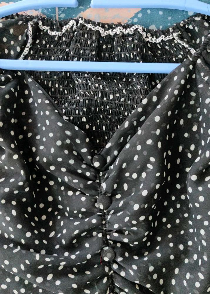 Pretty Polka Dotted  Top