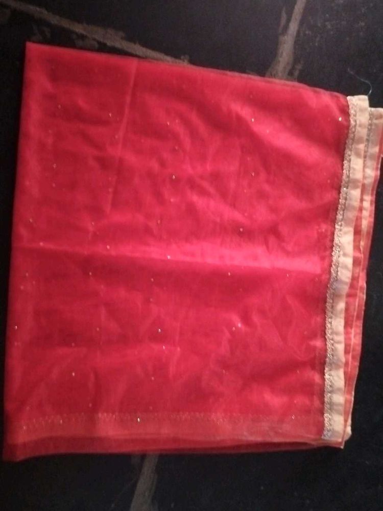 Red Net Dupatta