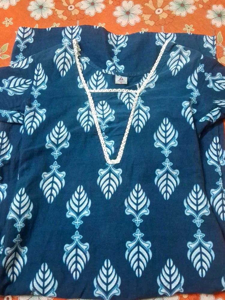 Blue Printed Kurta