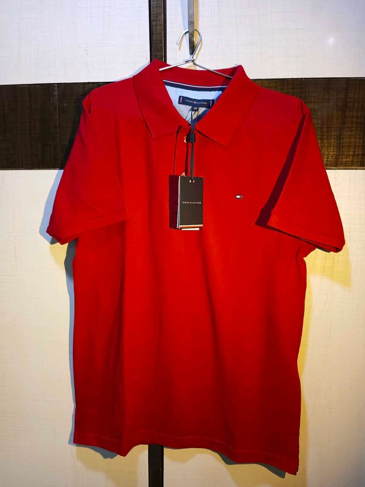 Tommy Hilfiger Women Red Polo Shirt with Tag