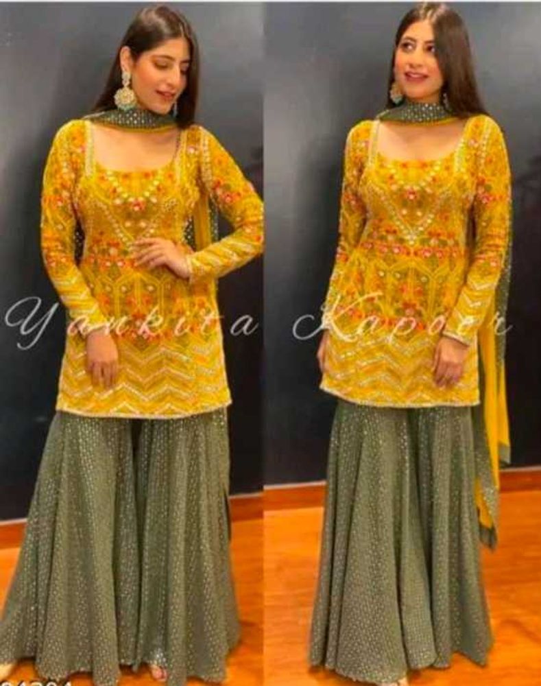 HAVVY EMBROIDERY WORK WITH RIYAL MIRROR HAND WOR