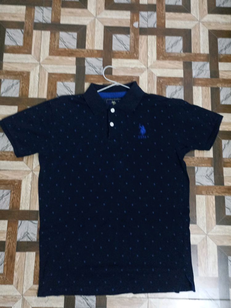 100% Orignal US POLO T-shirt (Navy Blue)